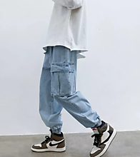 Мужские прямые осенние повседневные джинсы Privathinker, корейские джинсы в стиле хип-хоп 2020, свободные джинсы для пары, одежда. 1700-2200 рублей. 